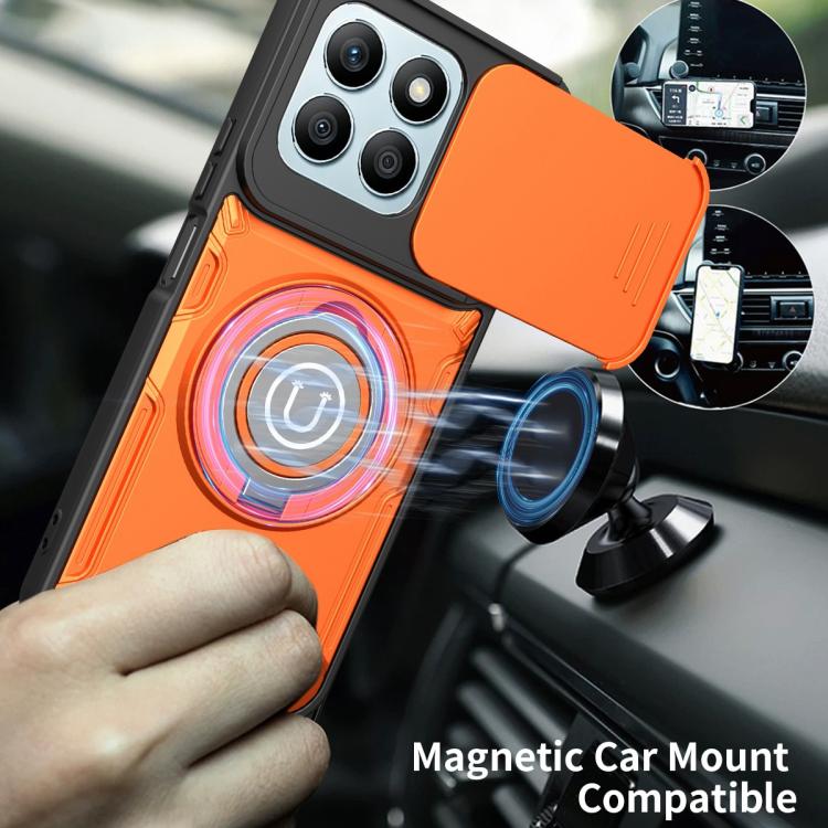 For Honor X8c 4G / X8b Sliding Camshield Holder Magnetic Phone Case