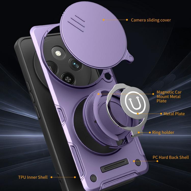 For Honor X9c / Magic7 Lite / X60 Pro Sliding Camshield Holder Magnetic Phone Case
