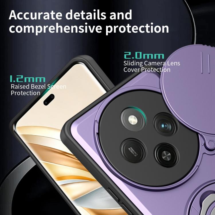 For Honor X9c / Magic7 Lite / X60 Pro Sliding Camshield Holder Magnetic Phone Case