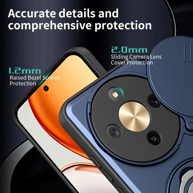 For Honor X9d / X70 5G Sliding Camshield Holder Magnetic Phone Case