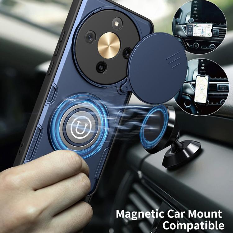 For Honor X9d / X70 5G Sliding Camshield Holder Magnetic Phone Case