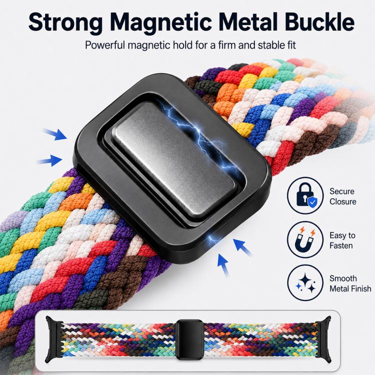 For Galaxy Watch8 / 8 Classic 5 Pack xDfind Magnetic Buckle Nylon Braid Loop Watch Band