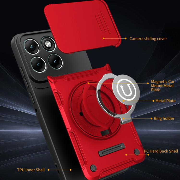 For Motorola Edge 60 Pro Sliding Camshield Holder Magnetic Phone Case
