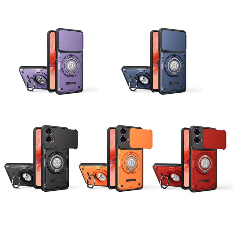 For Motorola Moto G04 / G24 / E14 Sliding Camshield Holder Magnetic Phone Case
