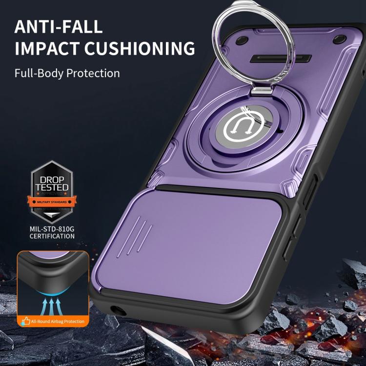 For Motorola Moto G04 / G24 / E14 Sliding Camshield Holder Magnetic Phone Case