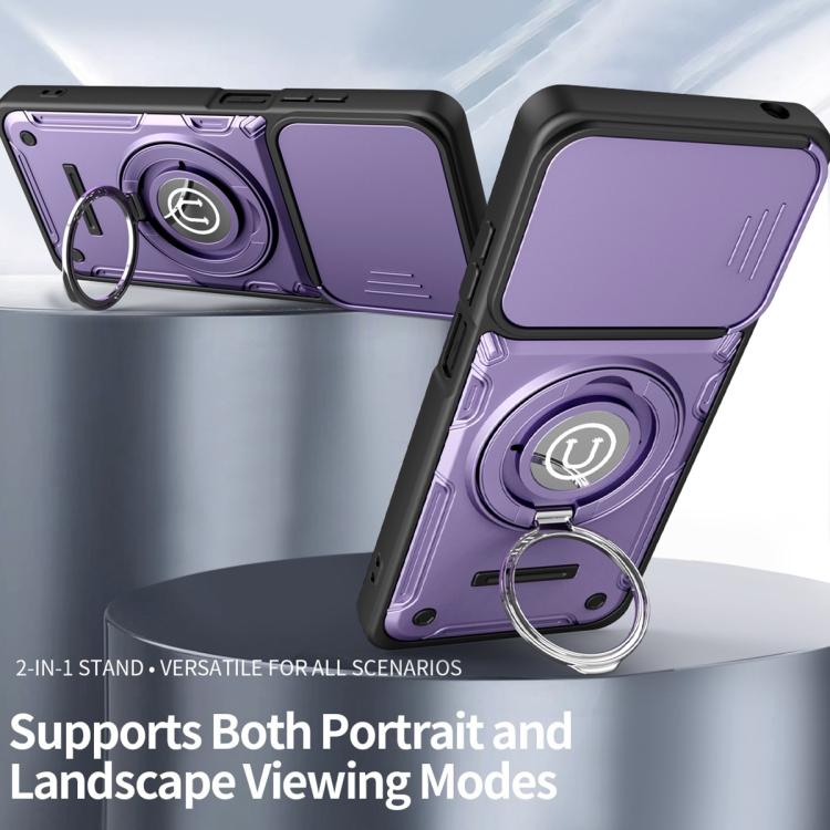 For Motorola Moto G04 / G24 / E14 Sliding Camshield Holder Magnetic Phone Case