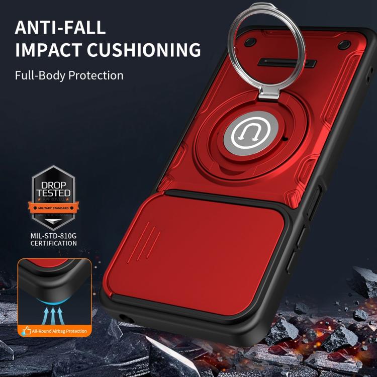 For Motorola Moto G05 / E15 Sliding Camshield Holder Magnetic Phone Case