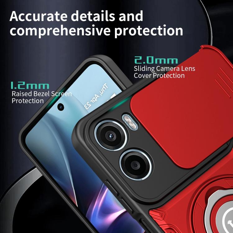 For Motorola Moto G05 / E15 Sliding Camshield Holder Magnetic Phone Case