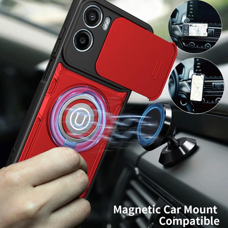 For Motorola Moto G05 / E15 Sliding Camshield Holder Magnetic Phone Case