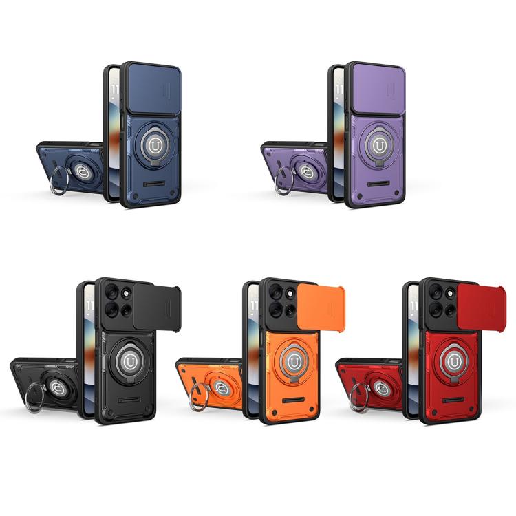 For Motorola Moto G15 / G15 Power Sliding Camshield Holder Magnetic Phone Case