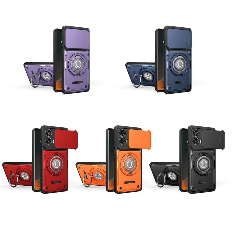 For Motorola Moto G35 Sliding Camshield Holder Magnetic Phone Case