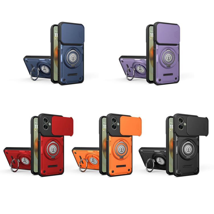 For Motorola Moto G55 Sliding Camshield Holder Magnetic Phone Case