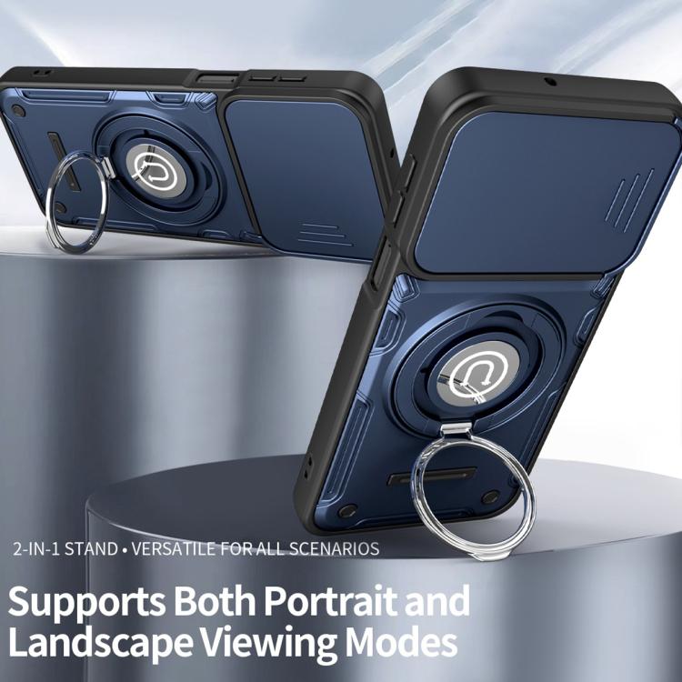 For Motorola Moto G55 Sliding Camshield Holder Magnetic Phone Case