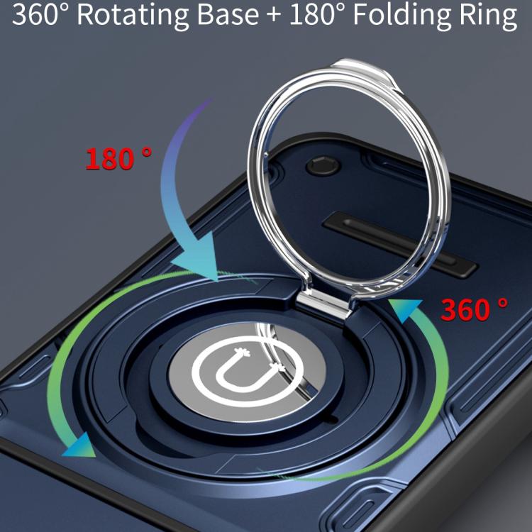 For Motorola Moto G55 Sliding Camshield Holder Magnetic Phone Case