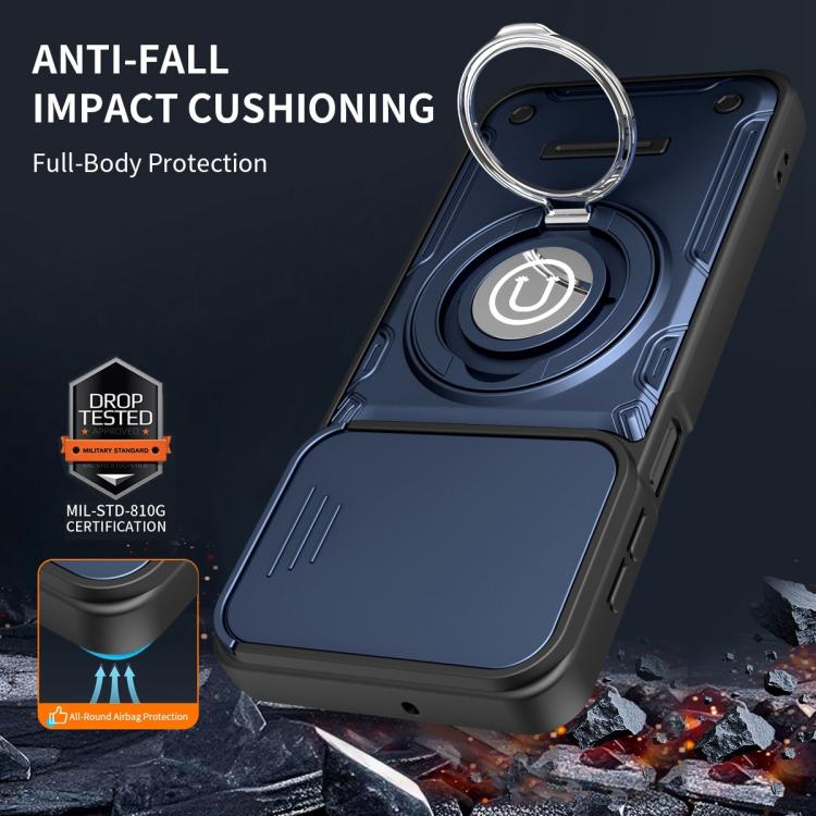 For Motorola Moto G55 Sliding Camshield Holder Magnetic Phone Case