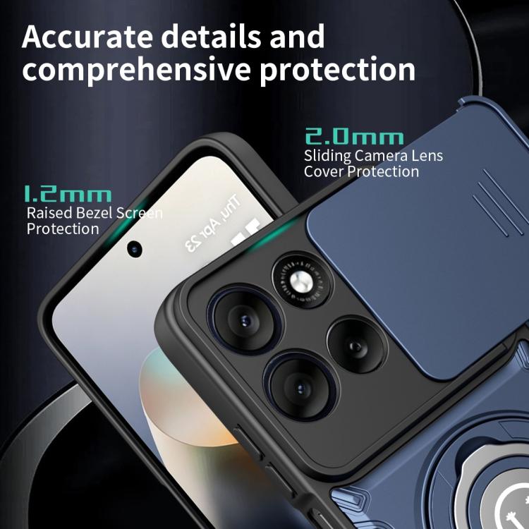 For Motorola Moto G56 5G Sliding Camshield Holder Magnetic Phone Case