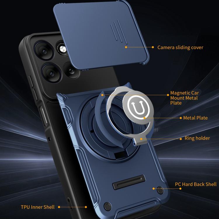 For Motorola Moto G56 5G Sliding Camshield Holder Magnetic Phone Case