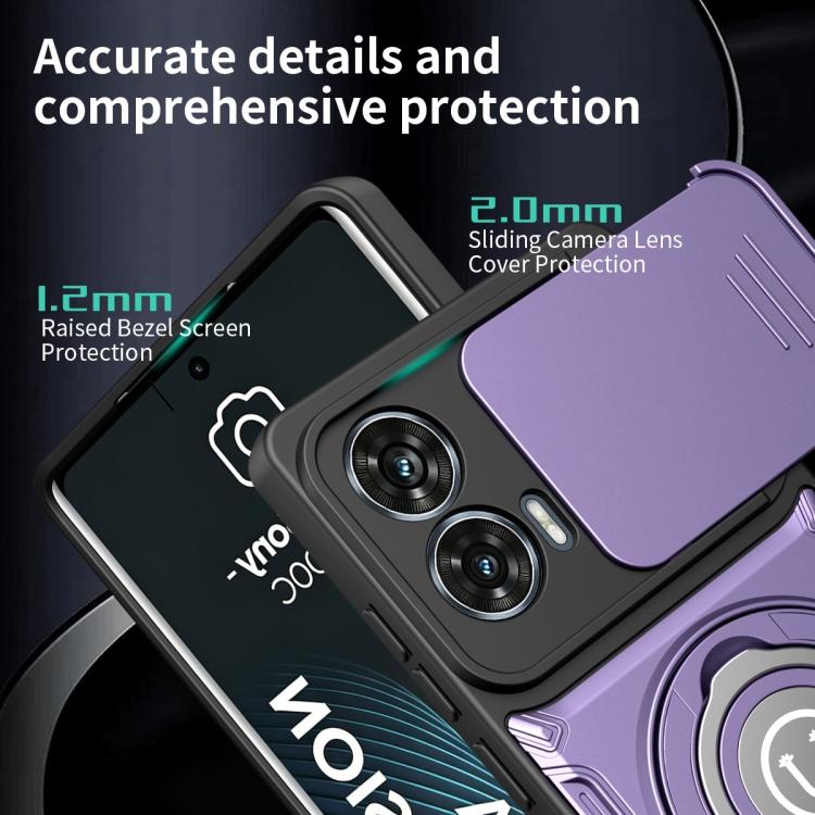 For Motorola Moto G85 / G96 5G Sliding Camshield Holder Magnetic Phone Case