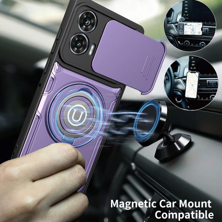 For Motorola Moto G85 / G96 5G Sliding Camshield Holder Magnetic Phone Case