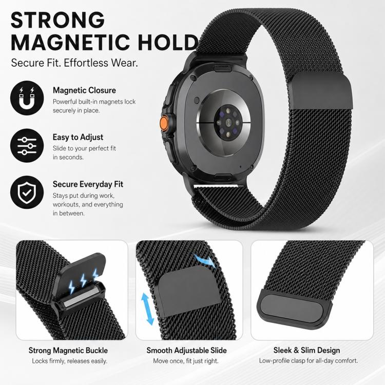 For Galaxy Watch8 / 8 Classic 5 Pack xDfind Milanese Magnetic Metal Watch Band