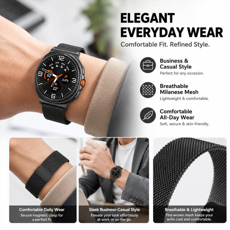 For Galaxy Watch8 / 8 Classic 5 Pack xDfind Milanese Magnetic Metal Watch Band