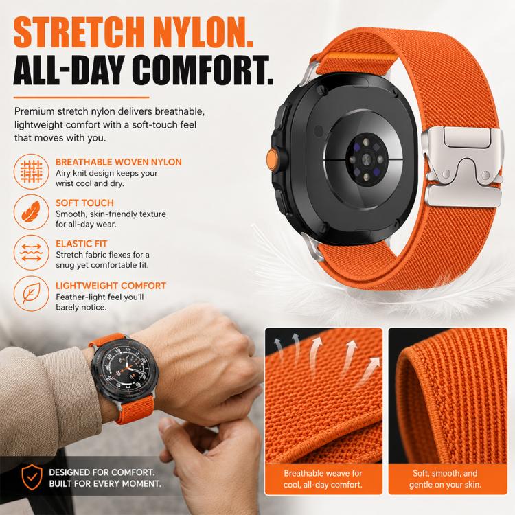 For Galaxy Watch8 / 8 Classic 5 Pack xDfind Parachute Buckle Stretch Nylon Watch Band