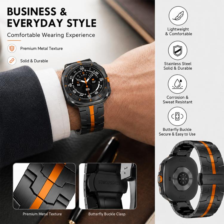 For Galaxy Watch Ultra / Ultra 2025 5 Pack xDfind Butterfly Buckle Stainless Steel Watch Band