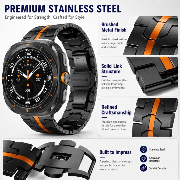 For Galaxy Watch8 / 8 Classic 5 Pack xDfind Butterfly Buckle Stainless Steel Watch Band