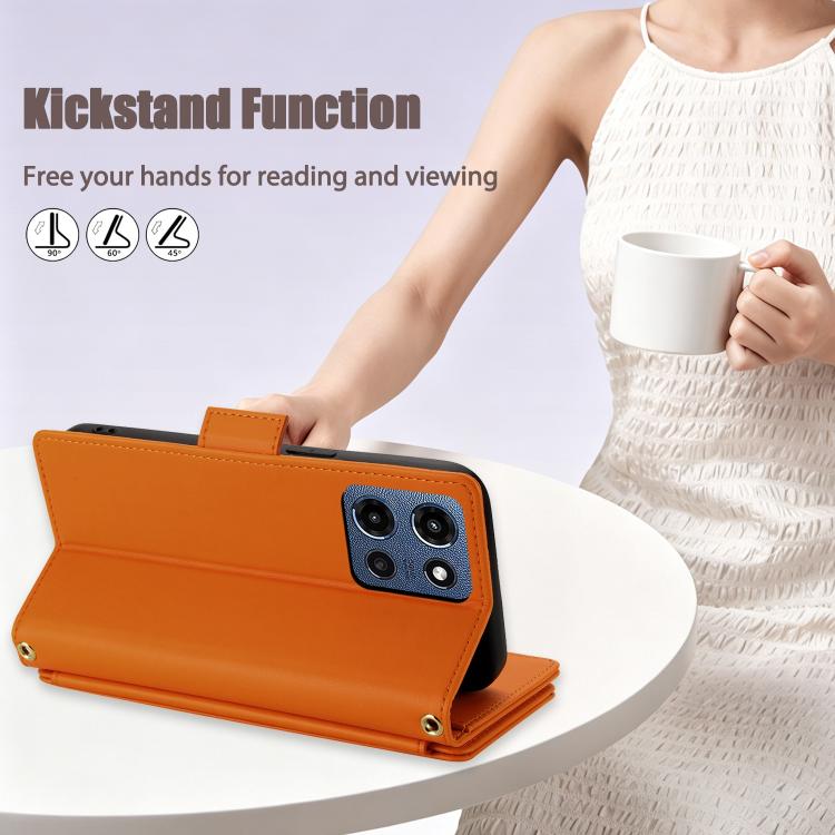 For Motorola Moto G 5G 2026 / G Play 5G 2026 Crossbody Diamond 9 Card Slots Zipper Bag Vegan Leather Phone Case