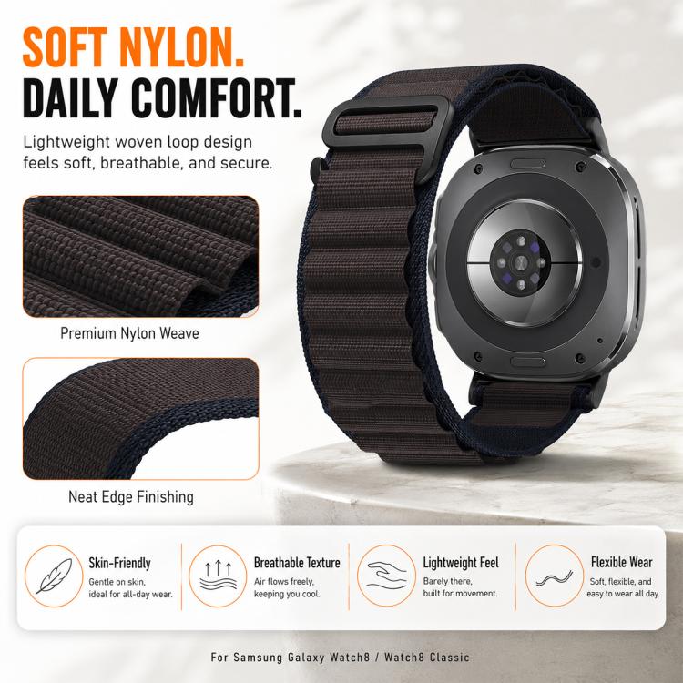 For Galaxy Watch8 / 8 Classic 5 Pack xDfind Black Buckle Loop Nylon Watch Band
