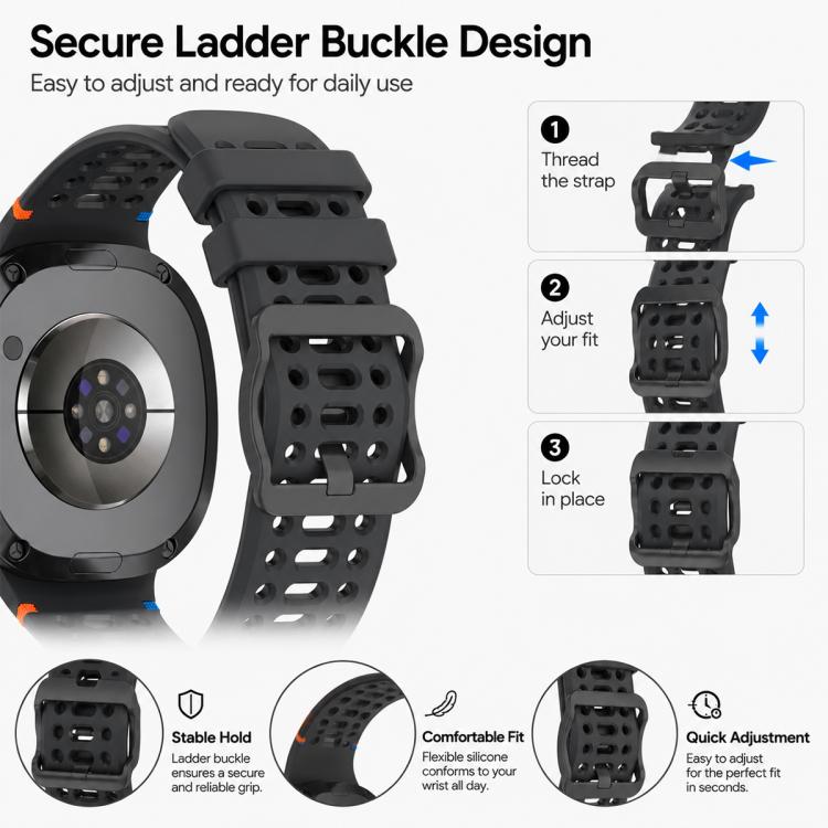 For Galaxy Watch8 / 8 Classic 5 Pack xDfind Ladder Buckle Silicone Watch Band