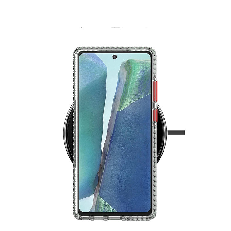 For Samsung Galaxy Note20 2 in 1 Ultra Clear Shockproof PC+ TPU Case with Removable Color Button