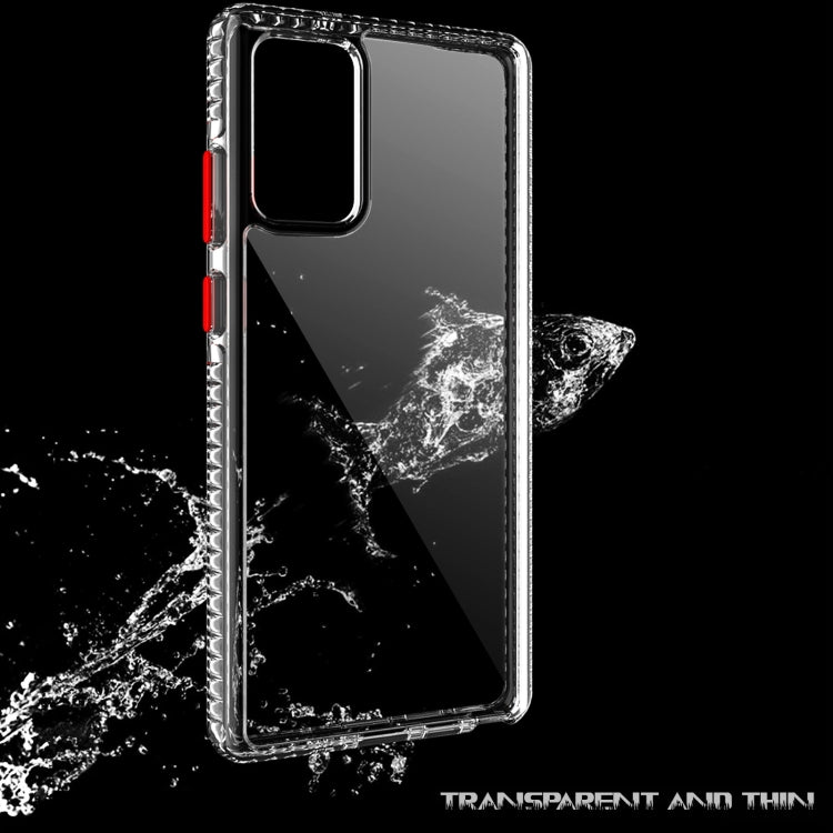 For Samsung Galaxy Note20 2 in 1 Ultra Clear Shockproof PC+ TPU Case with Removable Color Button
