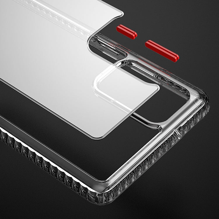For Samsung Galaxy Note20 2 in 1 Ultra Clear Shockproof PC+ TPU Case with Removable Color Button