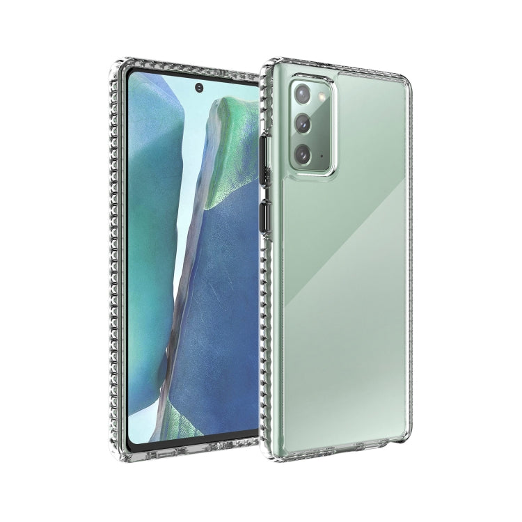 For Samsung Galaxy Note20 2 in 1 Ultra Clear Shockproof PC+ TPU Case with Removable Color Button