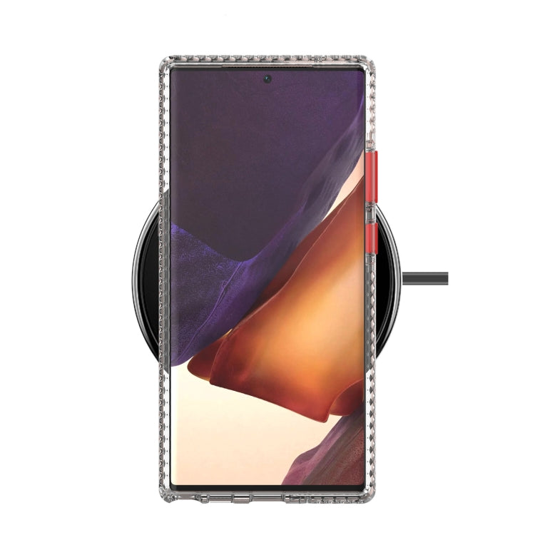 For Samsung Galaxy Note20 Ultra 2 in 1 Ultra Clear Shockproof PC+ TPU Case with Removable Color Button