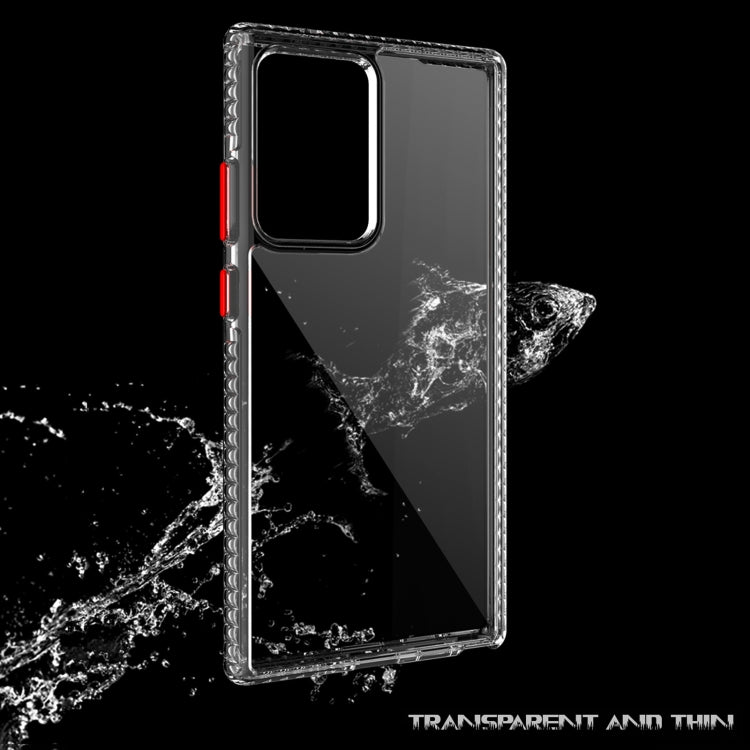 For Samsung Galaxy Note20 Ultra 2 in 1 Ultra Clear Shockproof PC+ TPU Case with Removable Color Button