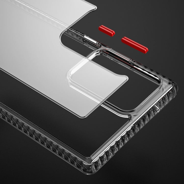 For Samsung Galaxy Note20 Ultra 2 in 1 Ultra Clear Shockproof PC+ TPU Case with Removable Color Button