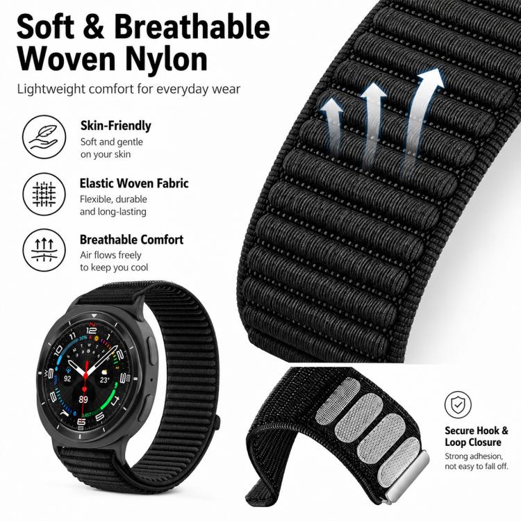 For Galaxy Watch8 / 8 Classic 5 Pack xDfind Woven Nylon Hook And Loop Fastener Watch Band