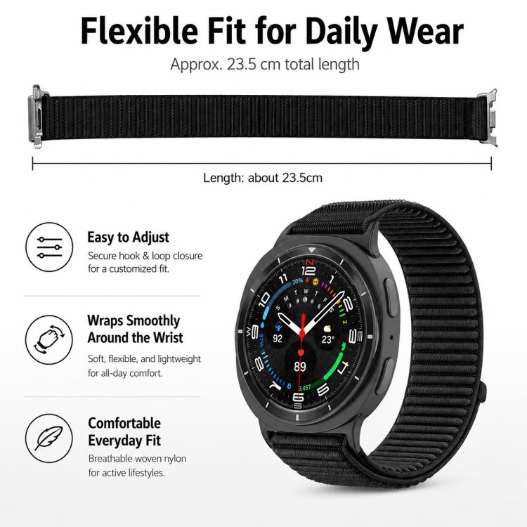 For Galaxy Watch8 / 8 Classic 5 Pack xDfind Woven Nylon Hook And Loop Fastener Watch Band