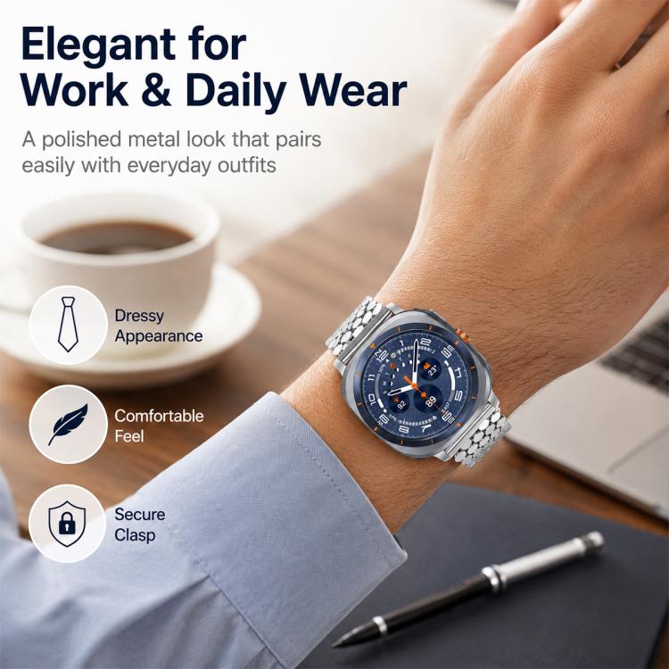 For Galaxy Watch Ultra / Ultra 2025 4 Pack xDfind Fish Scale Texture Metal Watch Band