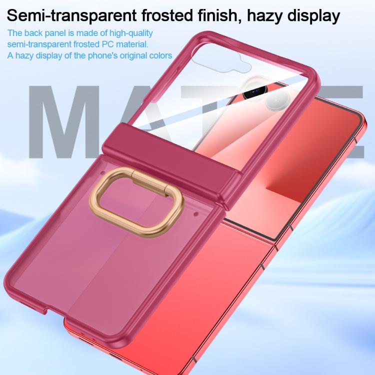 For Galaxy Z Flip7 5G Integrated Matte Skin Feel Phone Case with Ring Holder