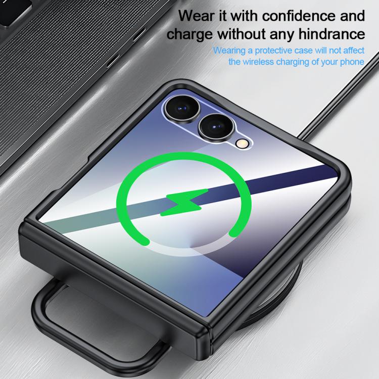 For Galaxy Z Flip7 5G Integrated Matte Skin Feel Phone Case with Ring Holder