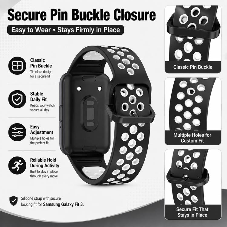 For Galaxy Fit3 5 Pack xDfind Two Color Silicone Breathable Watch Band