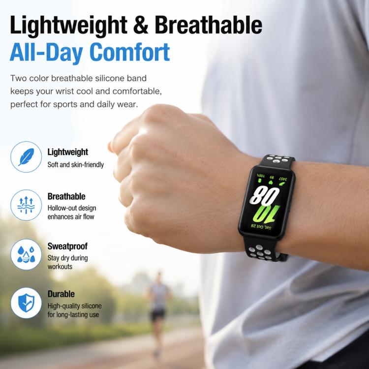 For Galaxy Fit3 5 Pack xDfind Two Color Silicone Breathable Watch Band