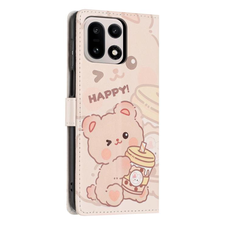 For One Plus 15 Colorful Painting Vegan Leather Phone Case with Lanyard