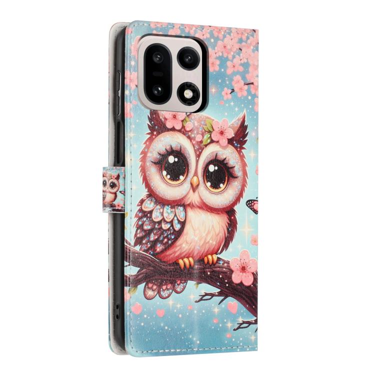 For One Plus 15 Colorful Painting Vegan Leather Phone Case with Lanyard