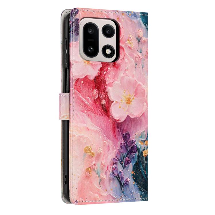 For One Plus 15 Colorful Painting Vegan Leather Phone Case with Lanyard