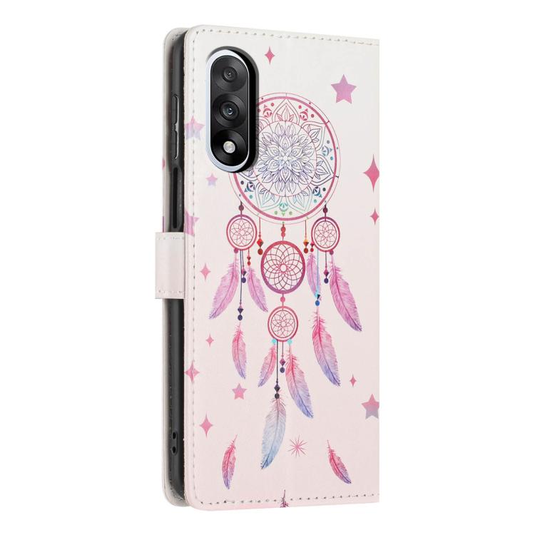 For One Plus Nord 5 Colorful Painting Vegan Leather Phone Case with Lanyard