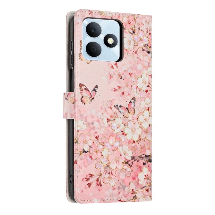 For Realme Note 80 4G Colorful Painting Vegan Leather Phone Case with Lanyard